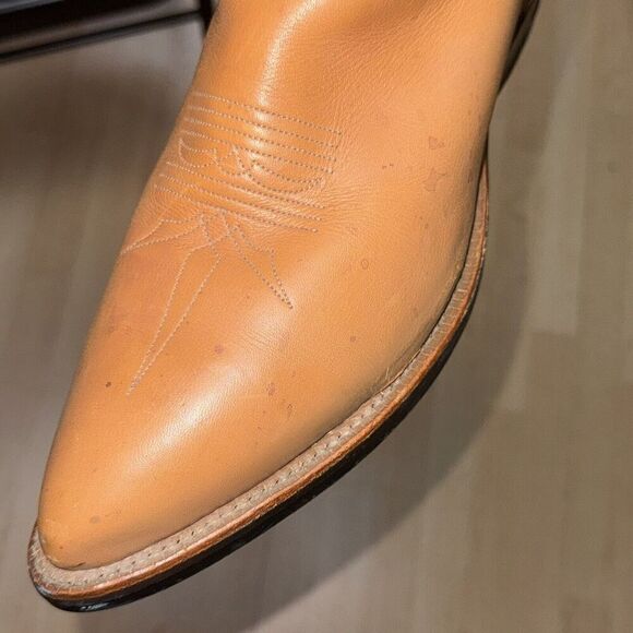 NWOB JUSTIN Western TAN Cowboy Boots Size 10.5 main image 8